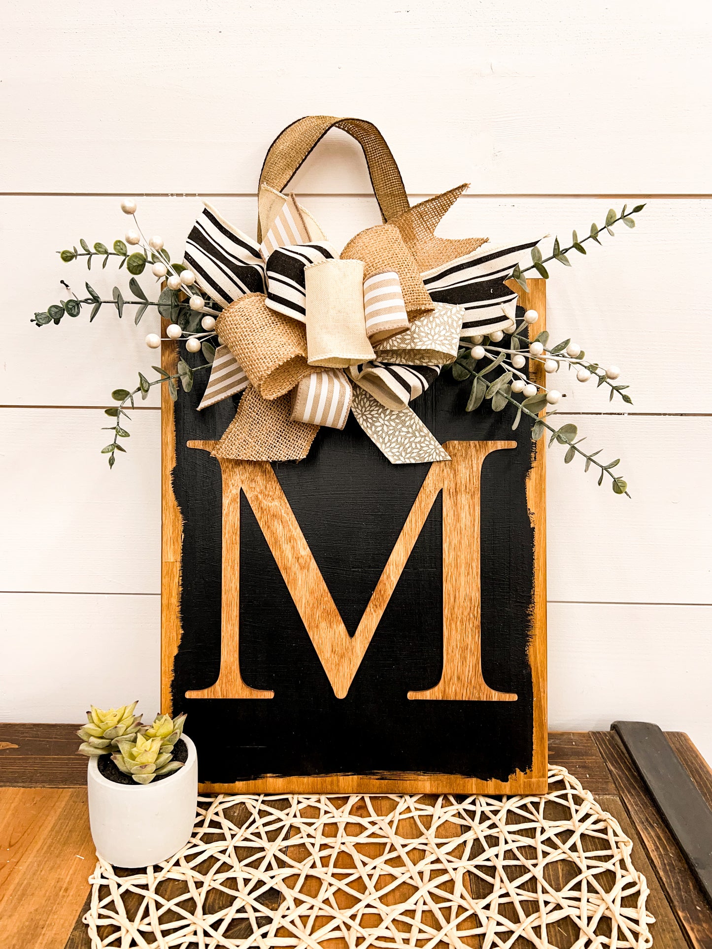 Everyday Monogram Hanging Sign