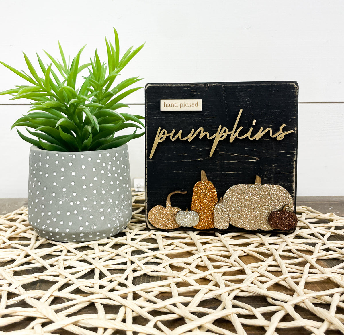 Hand Picked Glittered Pumpkins
